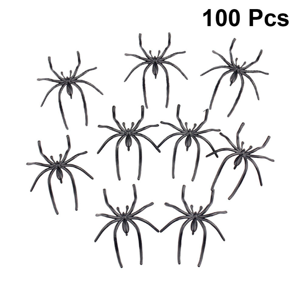 100pcs Fake Spiders Vivid Simulation Realistic Spiders For Pub