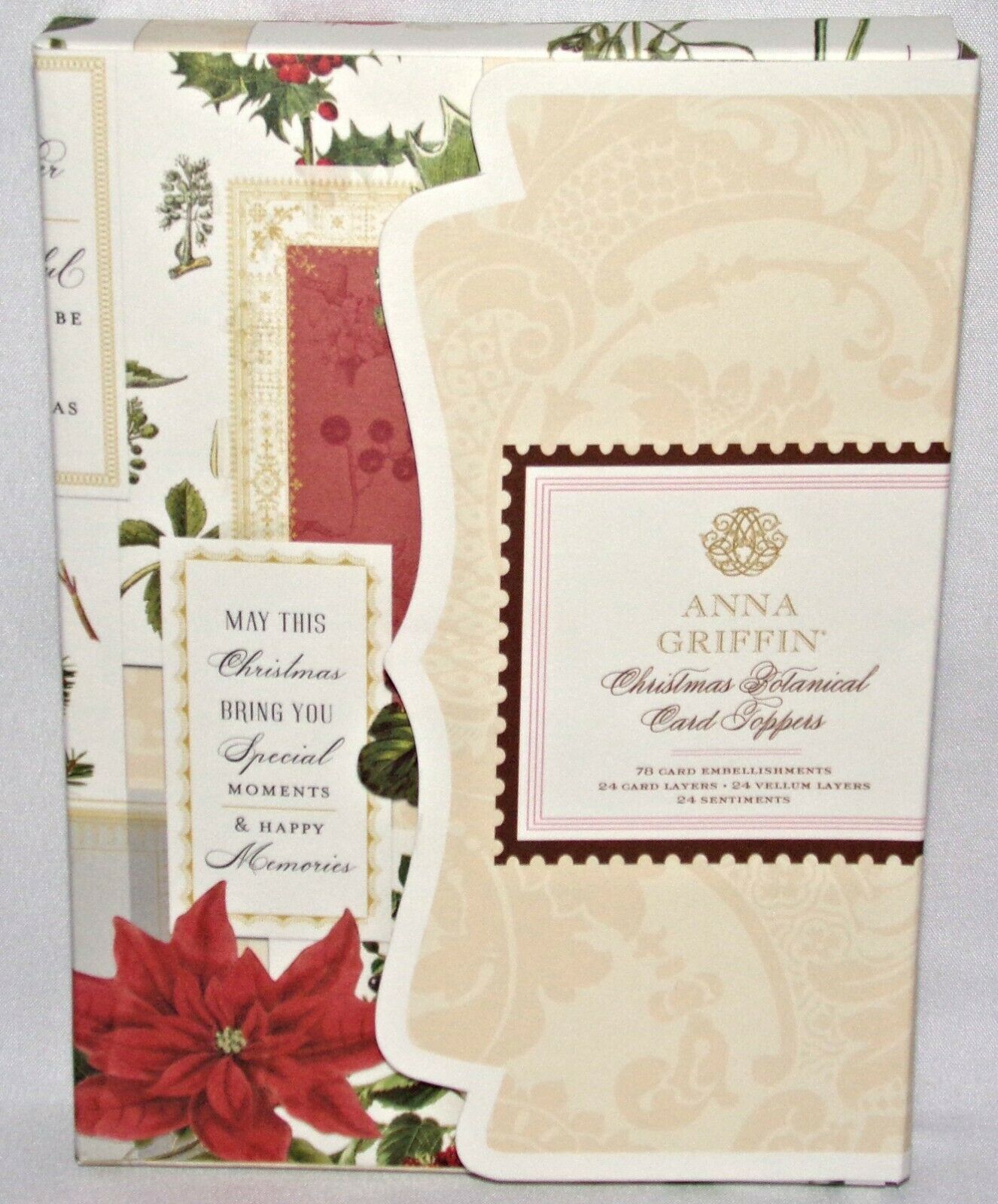 Anna Griffin Christmas Botanical Card Toppers 150 Pieces HTF Rare Free ...