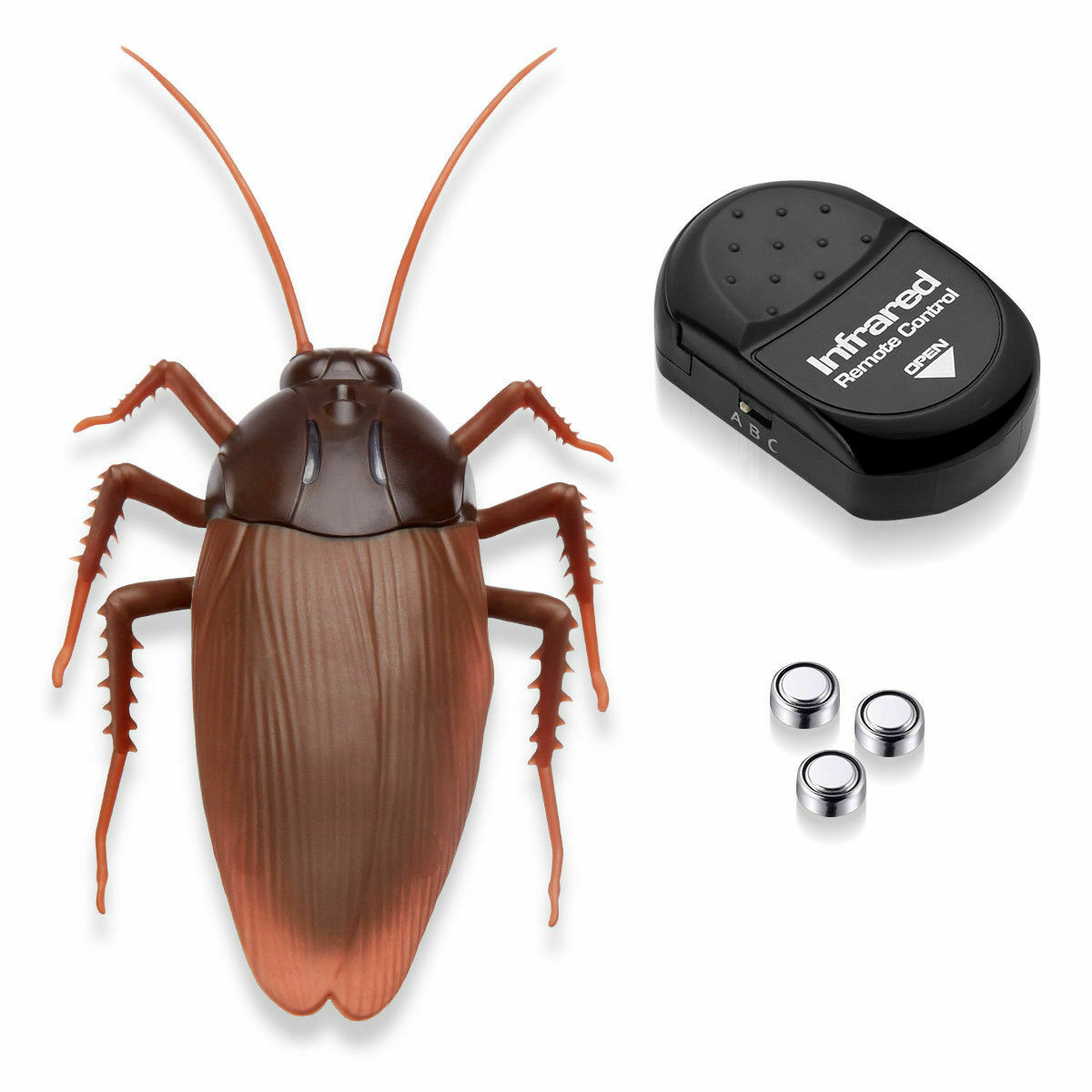 Upgraded Infrared Remote Control Cockroach Toy Realistic Fake Roach RC