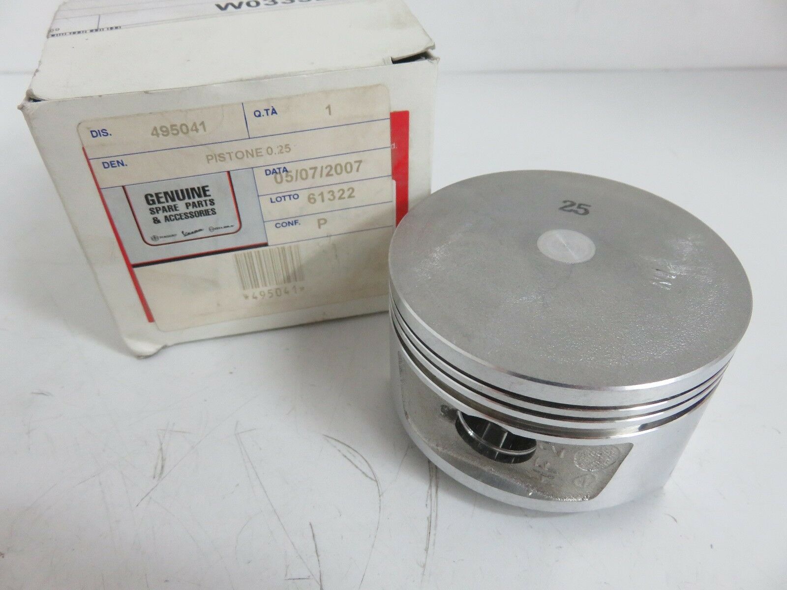 OEM Piaggio Hexagon 250 GT Piston 0.25 Part 495041