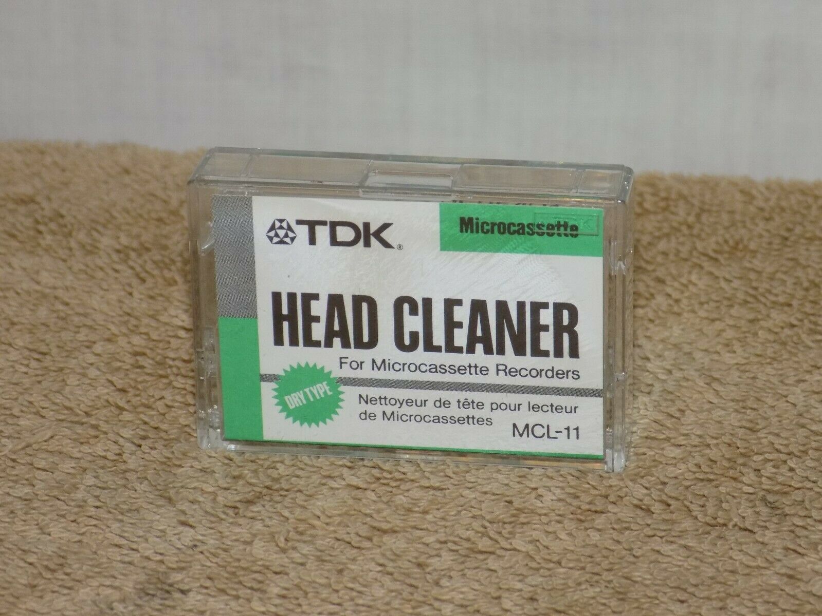 TDK Head Cleaner MCL11 For Microcassette Recorders