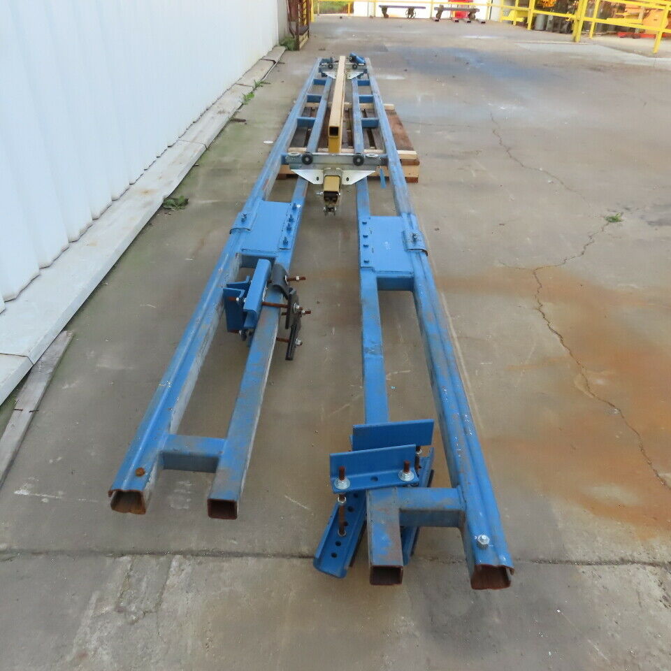 Spanco 1/2 Ton Ceiling Mounted Bridge Crane 15' Span X 28' Run W/Push ...