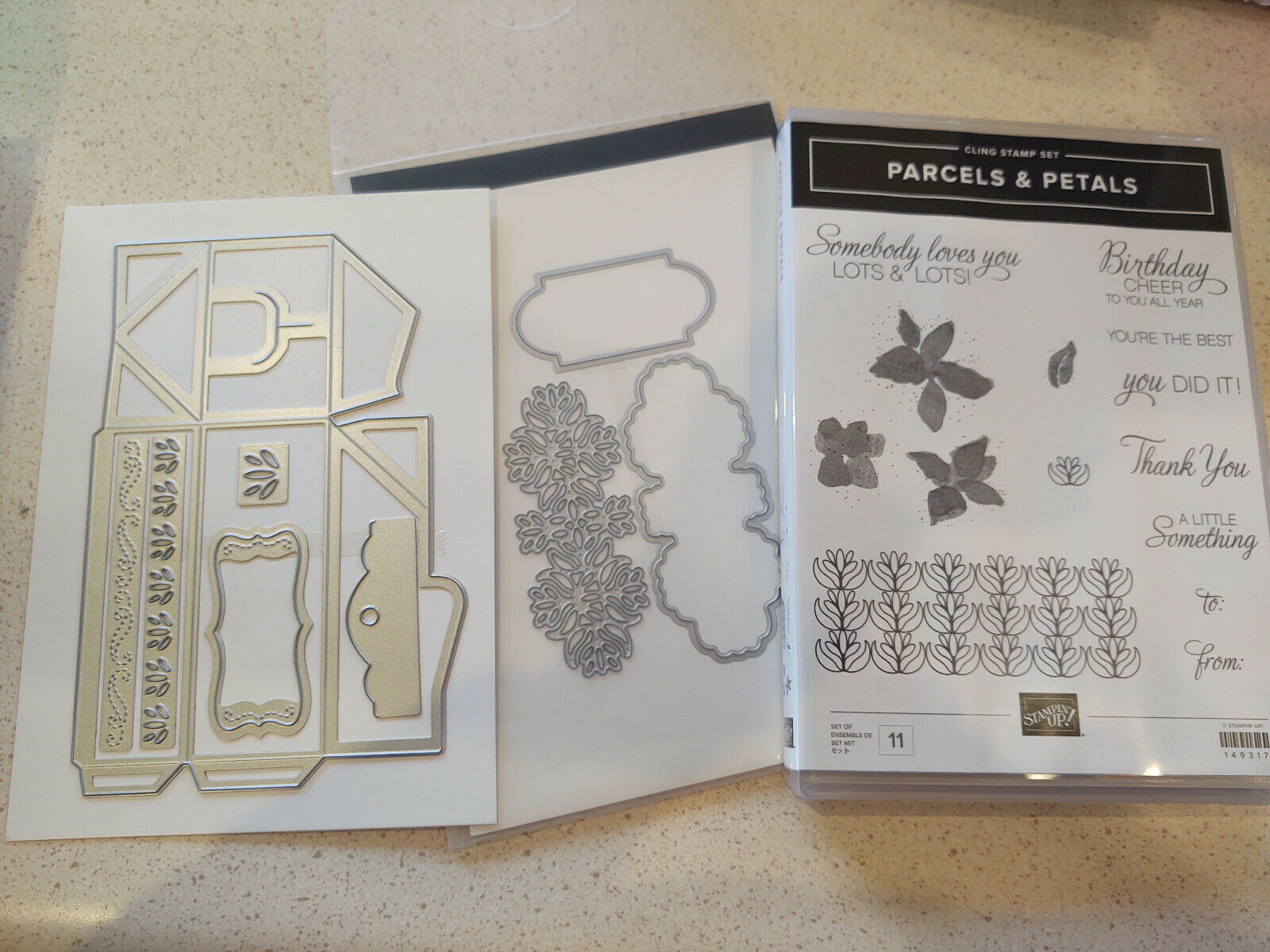 Stampin Up Bundle - Parcels & Petals, Perfect Parcel Dies - New