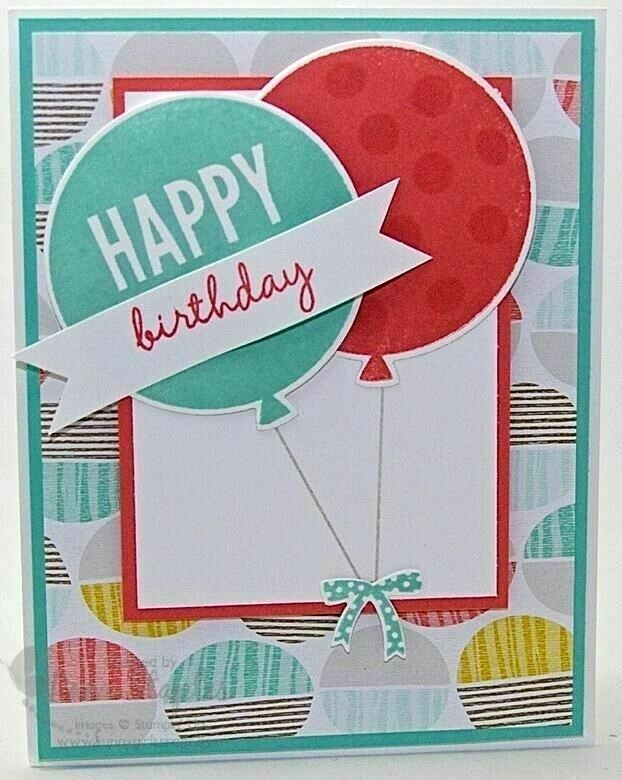 Stampin' Up BALLOON FRAMELITS DIES Birthday Celebration Shower Party ...