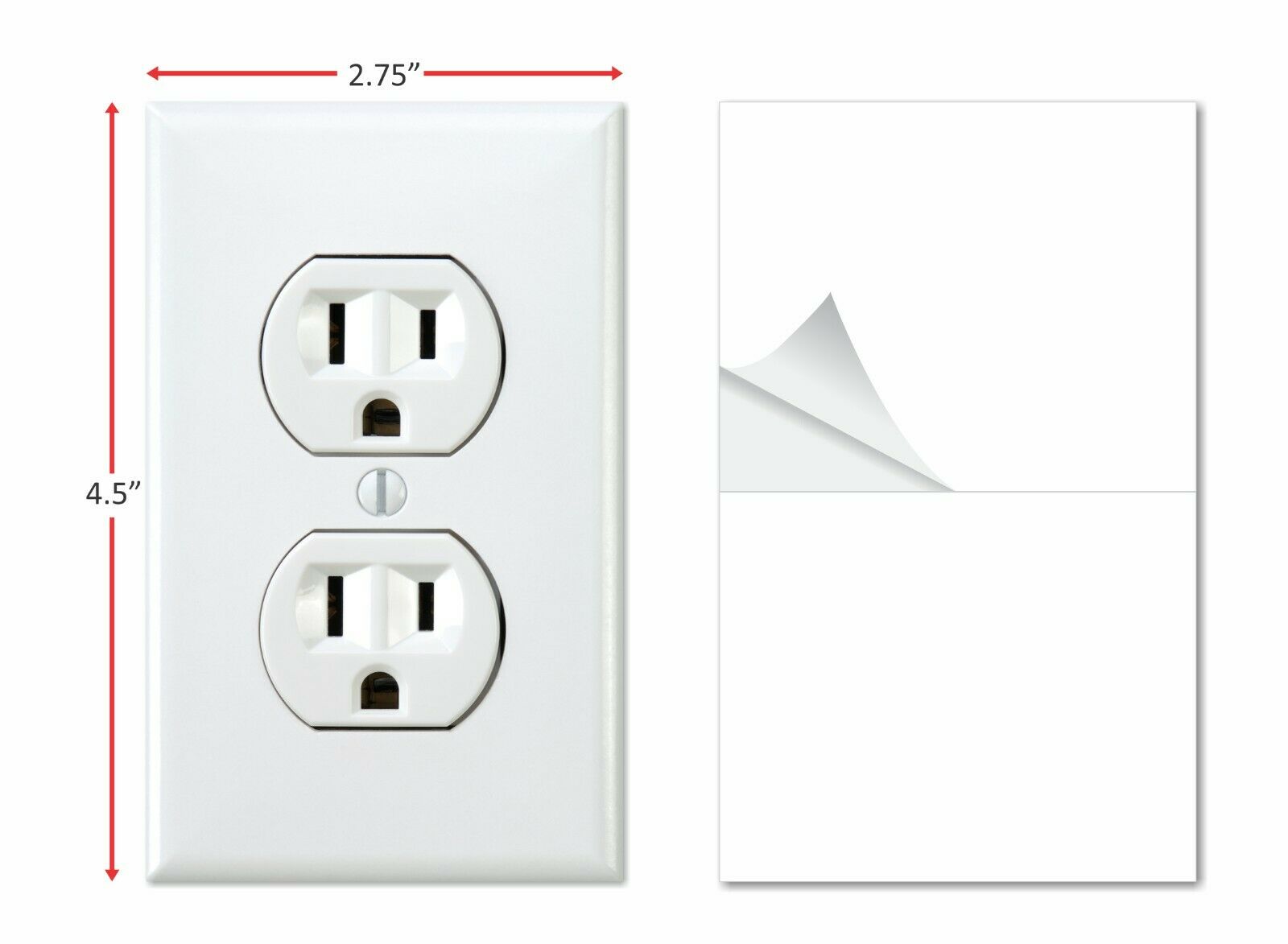 Fake Electrical Outlet Sticker Decals, Prank Wall Outlet Joke, Qty Of 10